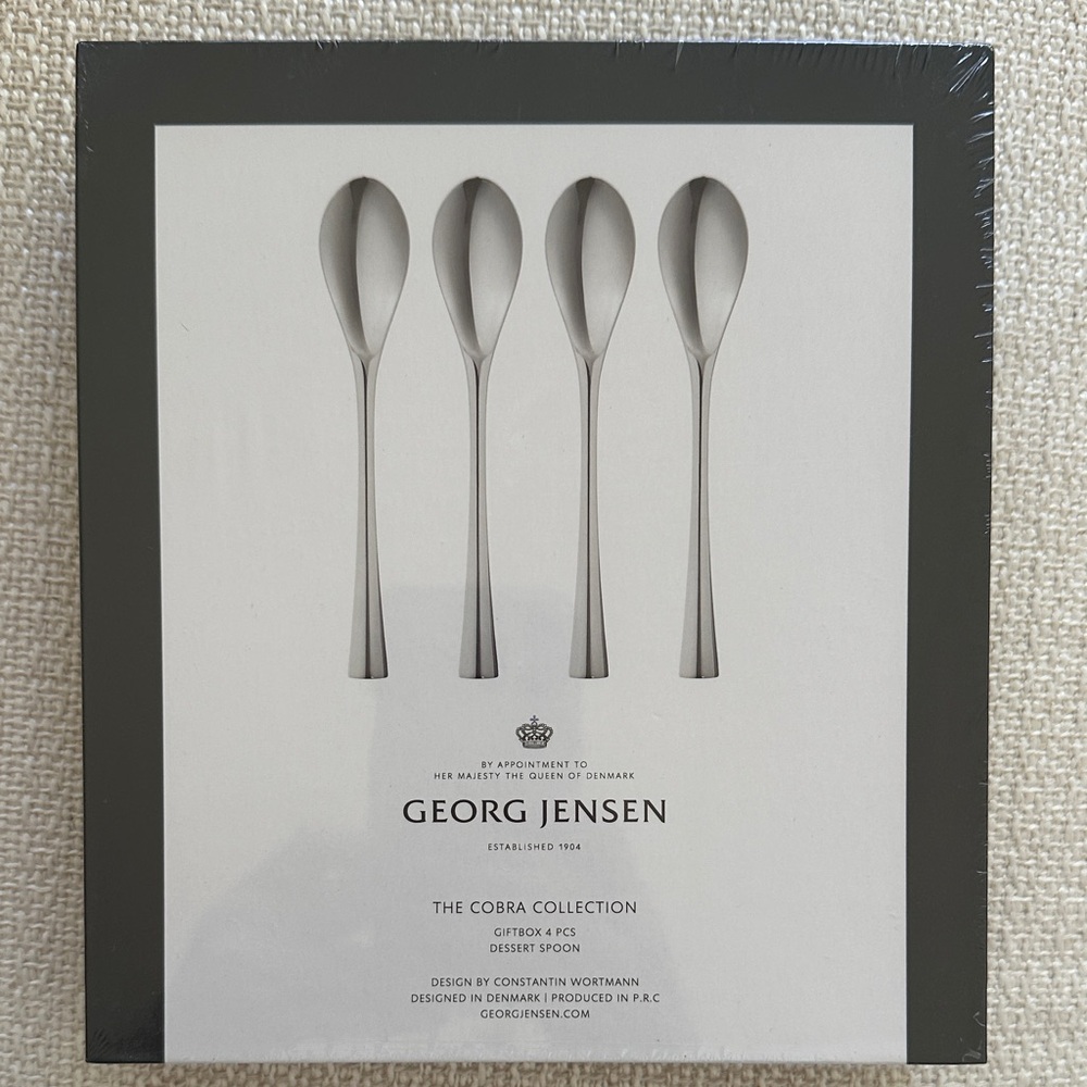 Georg Jensen Cobra Silver Dessert Spoons